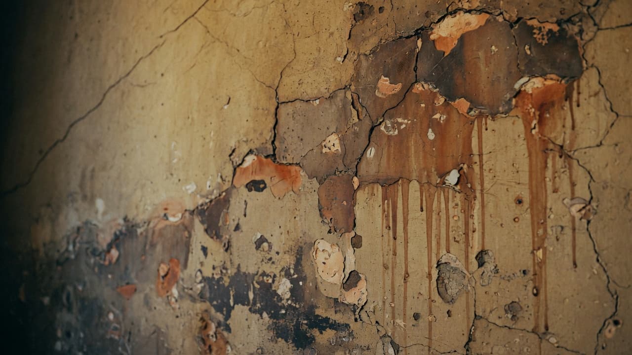 Brandende houtblokken tegen de oven-muur, warme amberkleurige gloed.